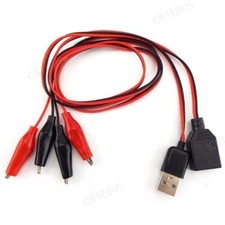 Alligator Test Clip Clamp to USB Male female Connector Adapter Power Cable CB1