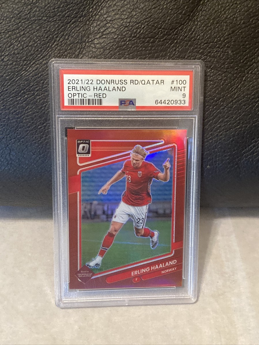 その他 haaland psa9 2021-22 PANINI DONRUSS QATAR ERLING HAALAND #100 RED PRIZM