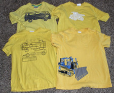 Hanna Andersson Boys 140 10 Summer Yellow Tee Shirt Lot Vehicles