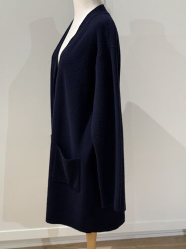 Tory Burch Long-Cardigan Pullover dunkelblau Wolle Damen Gr. XL - Bild 4 von 13