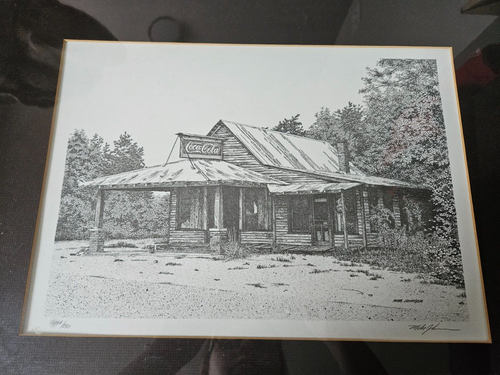 Mike Johnson Store Front Coca-Cola Print Numbered and Signed Artwork - Picture 2 of 12
