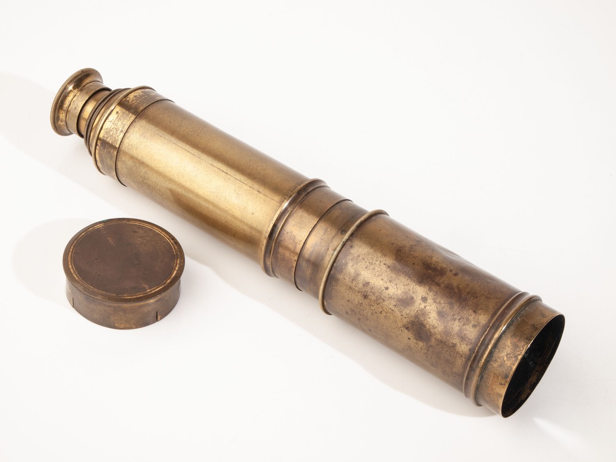 Antique 1800's Brass Telescope 75cm