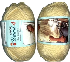 CARON WINTUCK Yarn Lot of 2 Skeins 100% Monsanto Acrylic 201 HONEY 3.5 oz