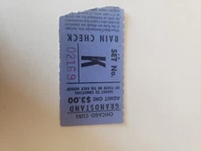 Chicago Cubs Grandstand Vintage Rain Check Ticket Stub Variation