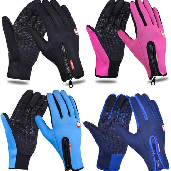 US Winter Thermal Sports Neoprene Waterproof Ski Touchscreen Full Finger Gloves