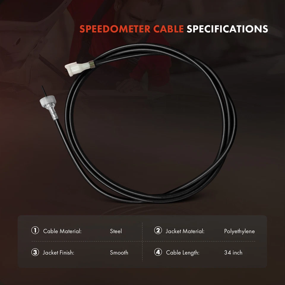 34英寸速度表电缆适用于道奇充电器克莱斯勒城镇和乡村激光普利茅斯 — 第 3/4 张图片