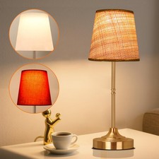 Gold Cordless Rechargeable Table Lamp, Touch Bedside Lamp, 5200mAh Battery Op