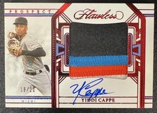 2024 Panini Flawless - Prospect Patch Autographs Yiddi Cappe #PPA-YC Ruby /20...