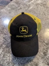 John Deere Licensed Black and Yellow Soft Mesh Hat NEW!!
