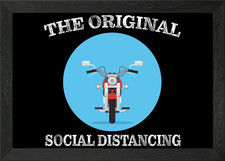 Motorcycle Motorbike Motoc Framed Wall Art Poster Canvas Print Picture