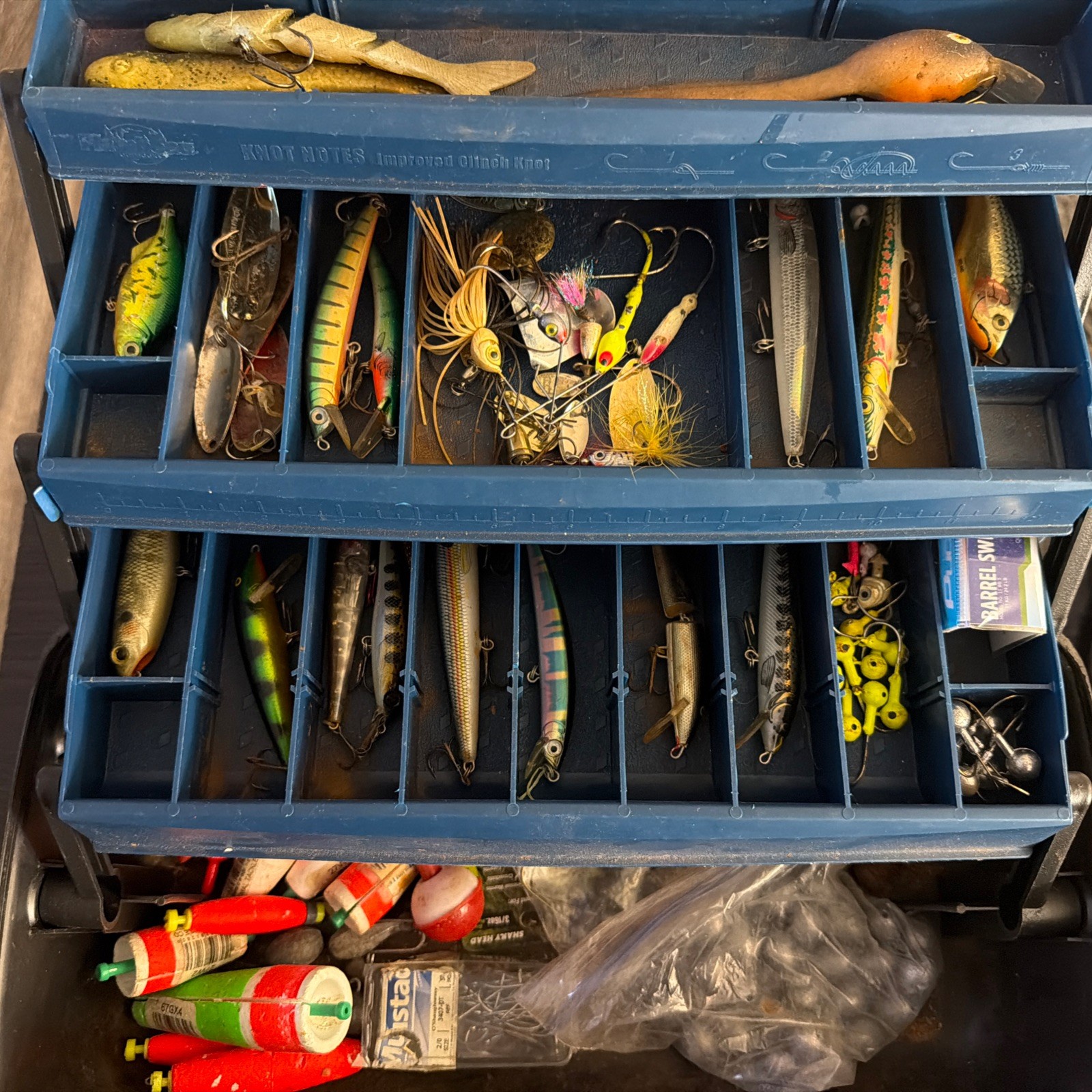 Bass Fishing Tackle Box: Jitterbugs, Rapalas, Crank Baits, Spoons Swim Baits + - Image 5