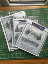 Clarity Stamp Christmas/Seasonal Themed Clear Rubber Stamps. Used. Bundle Of 3