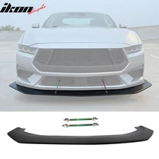 Fits 24-26 Ford Mustang Ecoboost&GT IKON Front Bumper Splitter w/ NEO Strut Rods
