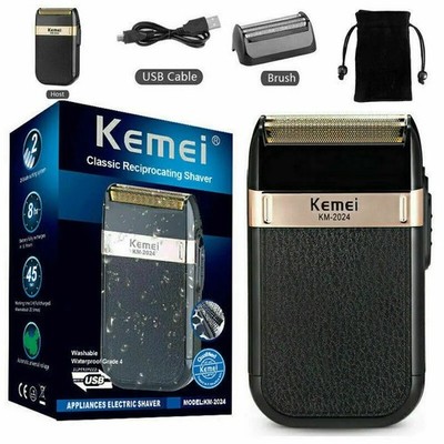 KEMEI USB Electric Shaver Trimmer Razor Rechargeable Hair Beard Shaving Machine