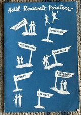 1940s The Roosevelt Hotel by Hilton Madison Ave & 45th St New York City Brochure