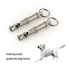 Stainless Steel Dog Whistle Adjustable Bark Control Training Puppy Genuine