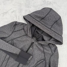 Lululemon Herringbone Full Zip Hoodie Jacket Charcoal Black Women's Size 6