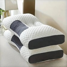 2 Pcs Ergonomic Neck Pillow Massage Soft Adjustable Sleeping Support 100 Upgrad