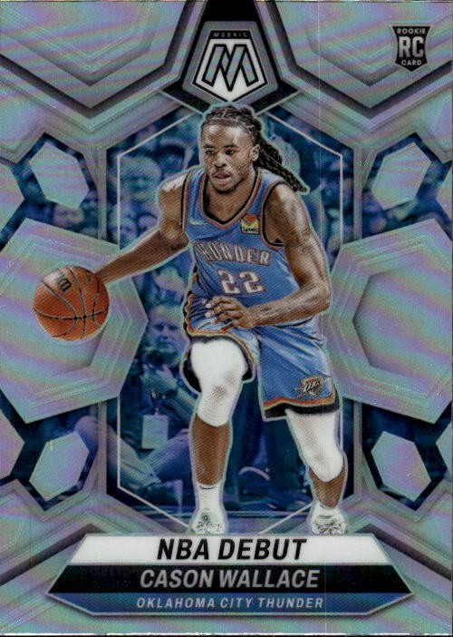 2023-24 Panini Mosaic Cason Wallace #258 Silver Oklahoma City Thunder 22L