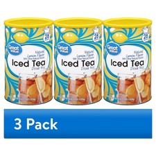  3 pack Natural Lemon Flavor Iced Tea Drink Mix, 66.1 oz