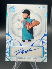 Noble Meyer 2024 Leaf Trinity Autograph Card # /49 Marlins Top Prospect
