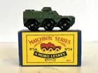 Matchbox Moko Lesney No. 54a Saracen Personnel Carrier Crimped Axles In Box 1958