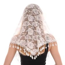 Lace Mantilla Catholic Veil Church Veil Chapel Veil Head Covering Latin Mass
