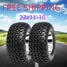 2-Pack 22x11-10 ATV UTV Tires 22x11-10 Sand Mud Trail Snow Tires Heavy-Duty 4 PR