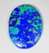55 Ct 5X27X36 mm AZUL NATURAL AZURITA MALAQUITA OVALADO CABUJÓN PIEDRA PRECIOSA-KS-71