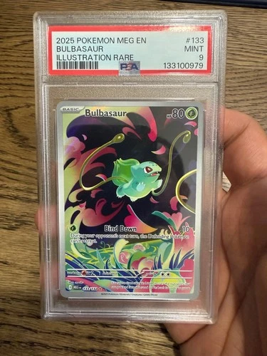 2025 POKEMON MEG EN-MEGA EVOLUTION ENHANCED BSTR BOX TOPPER BULBASAUR PSA 9