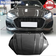 Para Audi A5 S5 RS5 B9.5 2020-2024 Capó delantero de carbono seco Tapa embellecedor