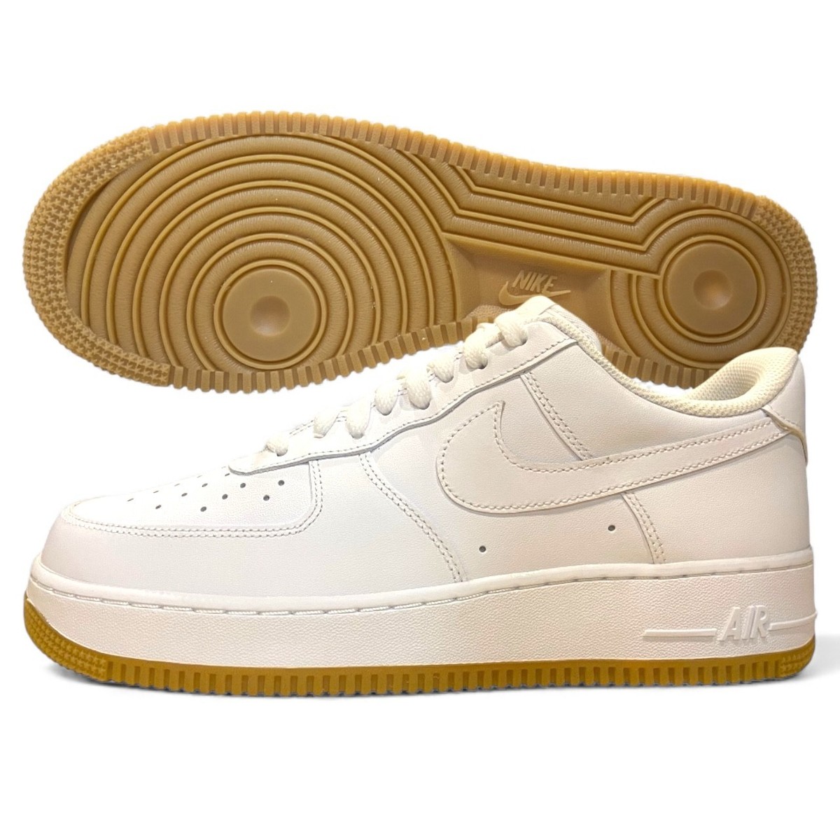 nike air force 1 white brown sole