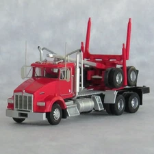 N Trainworx 48083 Kenworth T800 Red Logging Log Truck