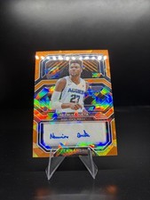 2021-22 Panini Prizm Draft Picks Penmanship Neemias Queta Orange Ice Prizm