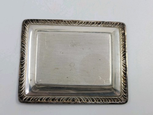 Vintage Set Of 6 Sterling Hallmarked Miniature Trays Heavy Victorian Era 159.7g - Picture 2 of 5