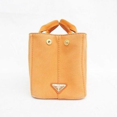 Prada Canapa S Orange Canvas Tote Bag Authentic | eBay