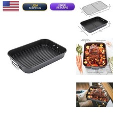 Allrecipes NonStick Roaster Flat Rack, 10x15-Inch, Black