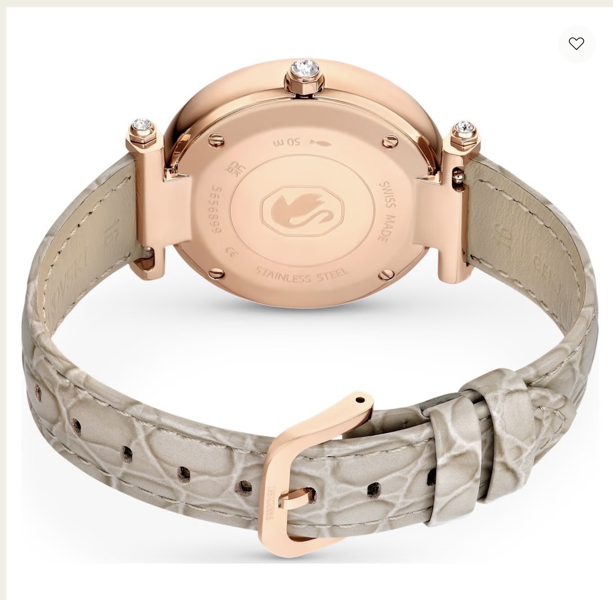 ✨NEW✨ CRYSTALLINE GLAM WATCH LEATHER STRAP ROSE-GOLD Indulge in the realm of timeless elegance with Swarovski main image 3
