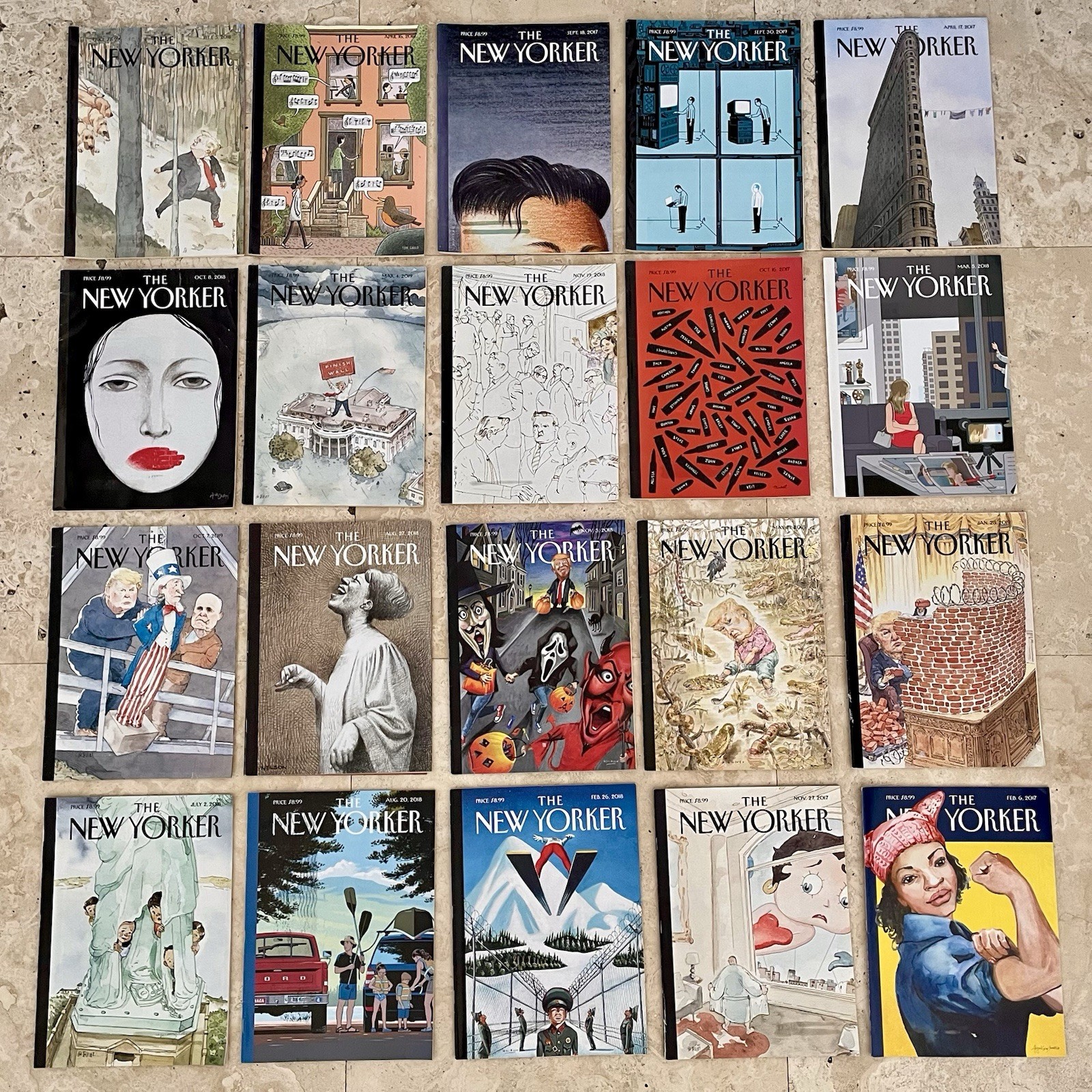 The New Yorker - Lot of 20 - yrs 2017, 2018, 2019
