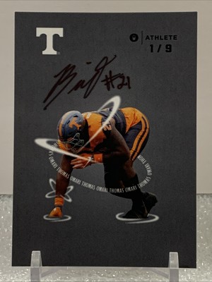 2023 ONIT Tennessee Volunteers - NINE Series On-Card AUTO - Omari Thomas 1/9