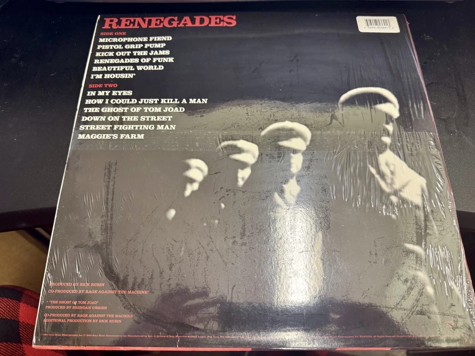 Super Rare RAGE AGAINST THE MACHINE ‎– Renegades 2000 1st US Issue LP NM Sealed - Image 2 of 4