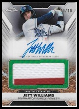 2025 Topps Pro Debut Chrome Jett Williams Jumbo Black Autograph Relic /10