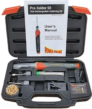 Power Probe PPPS50W Pro-solder 50 Electric Soldering Iron Kit, Rechargeable