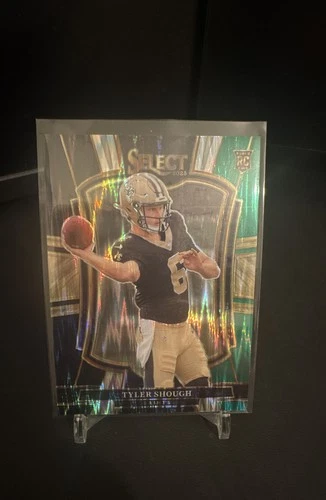 2025 Panini Select - Premier Level Tyler Shough #141 Black &amp; Green Shock...