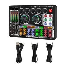 F999 Podcast Recording Equipment Live Sound Card Mixer Voice Easy To Operate