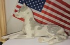 Vintage Russian Pottery porcelain Great Dane statue