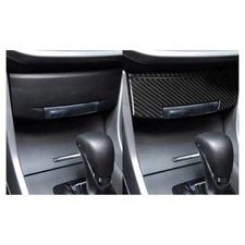 2Pcs Carbon Fiber Interior Central Storage Box Cover Trim For Honda Accord