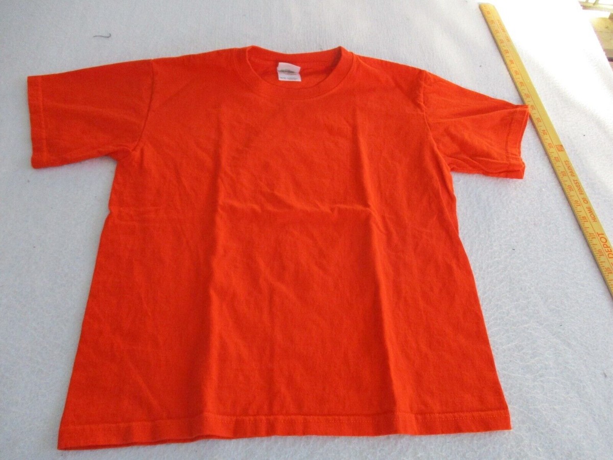 Fruit of loom Heavy Cotton orange t shirt sz 14/16 | eBay