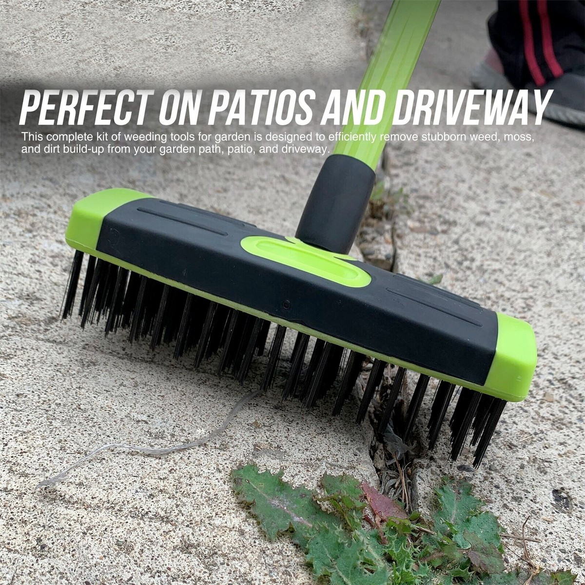 Pave Wire Does Roundup Kill Wire Brush Patio Weed Remover, 3-in-1 Weed Brush ...