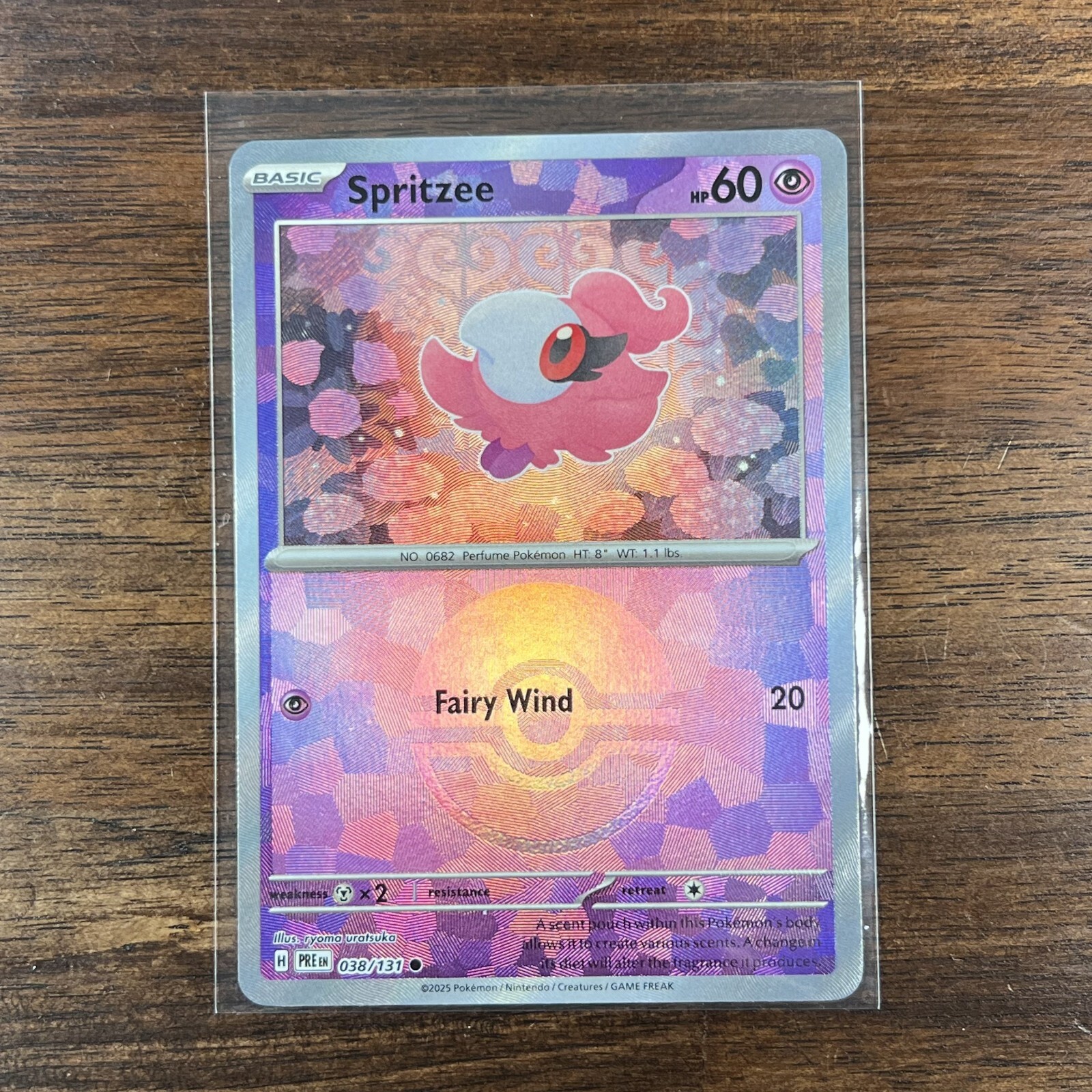 Spritzee Pokeball 038/131 Prismatic Evolutions Pokemon TCG NM/M